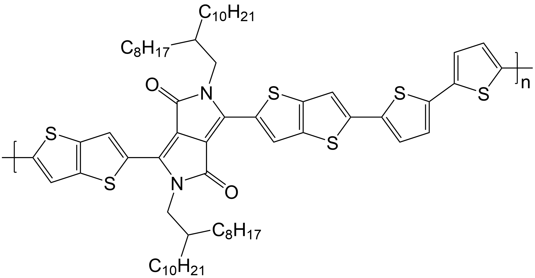 Poly[3-(5-(5'-methyl-[2,2'- bithiophen]-5-yl)thieno[3,2-b] thiophen-2-yl)-6-(5- methylthieno[3,2-b]thiophen- yl)-2,5-bis(2-octyldodecyl)- 2,5-dihydropyrrolo[3,4-c] pyrrole-1,4-dione]/